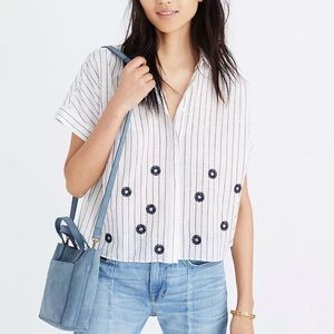 Madewell Embroidered Hilltop Shirt Floral Medium